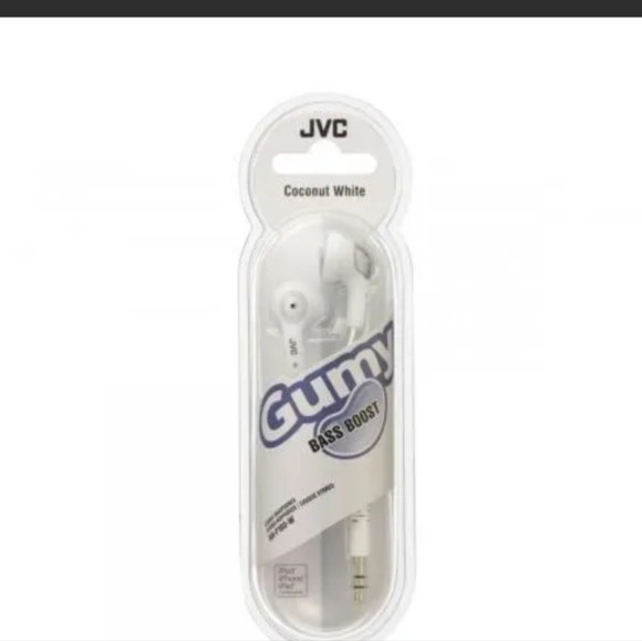 10 for 100. JVC gummy coconut white stereo headphones with remote and microphone - Picture 3 of 3